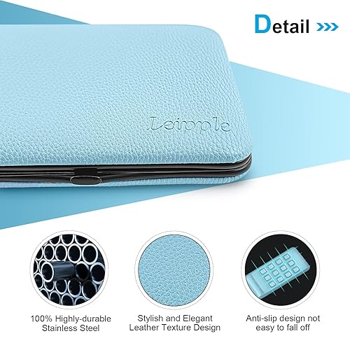 Miniatura 6 de Juego de manicura profesional de pedicura, kit de cortaúñas  18 herramientas para el cuidado de uñas  Kit de aseo con lujosa funda de viaje mejorada