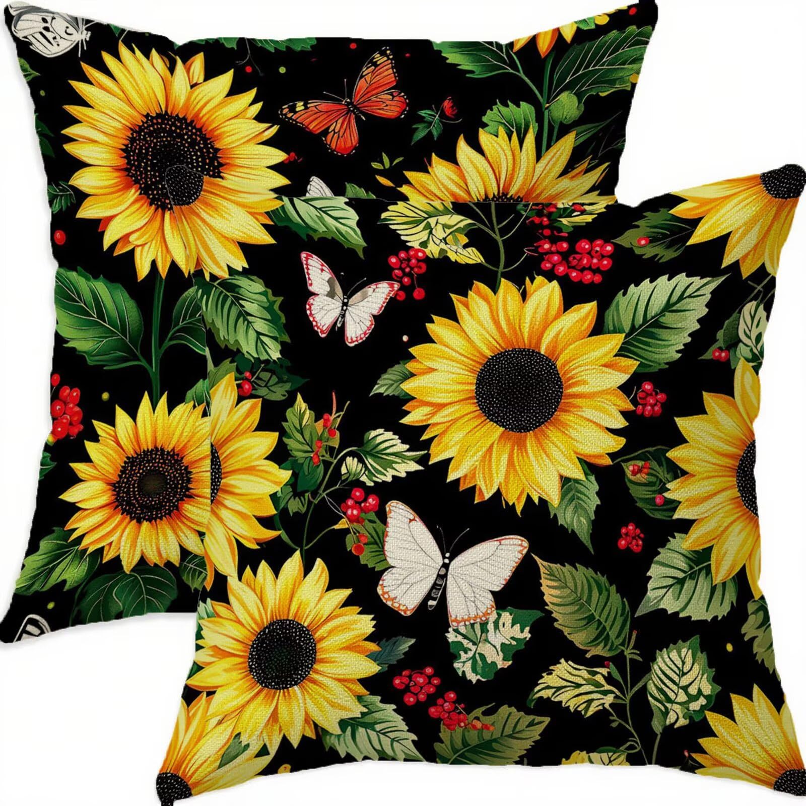 Housse coussin 75x75cm imperméable double face avec zip invisible