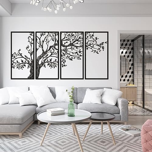 Miniatura 4 de Arte de pared de metal con árbol de la vida, decoración de pared de metal, decoración de árbol de la vida, arte de pared de árbol de metal grande,