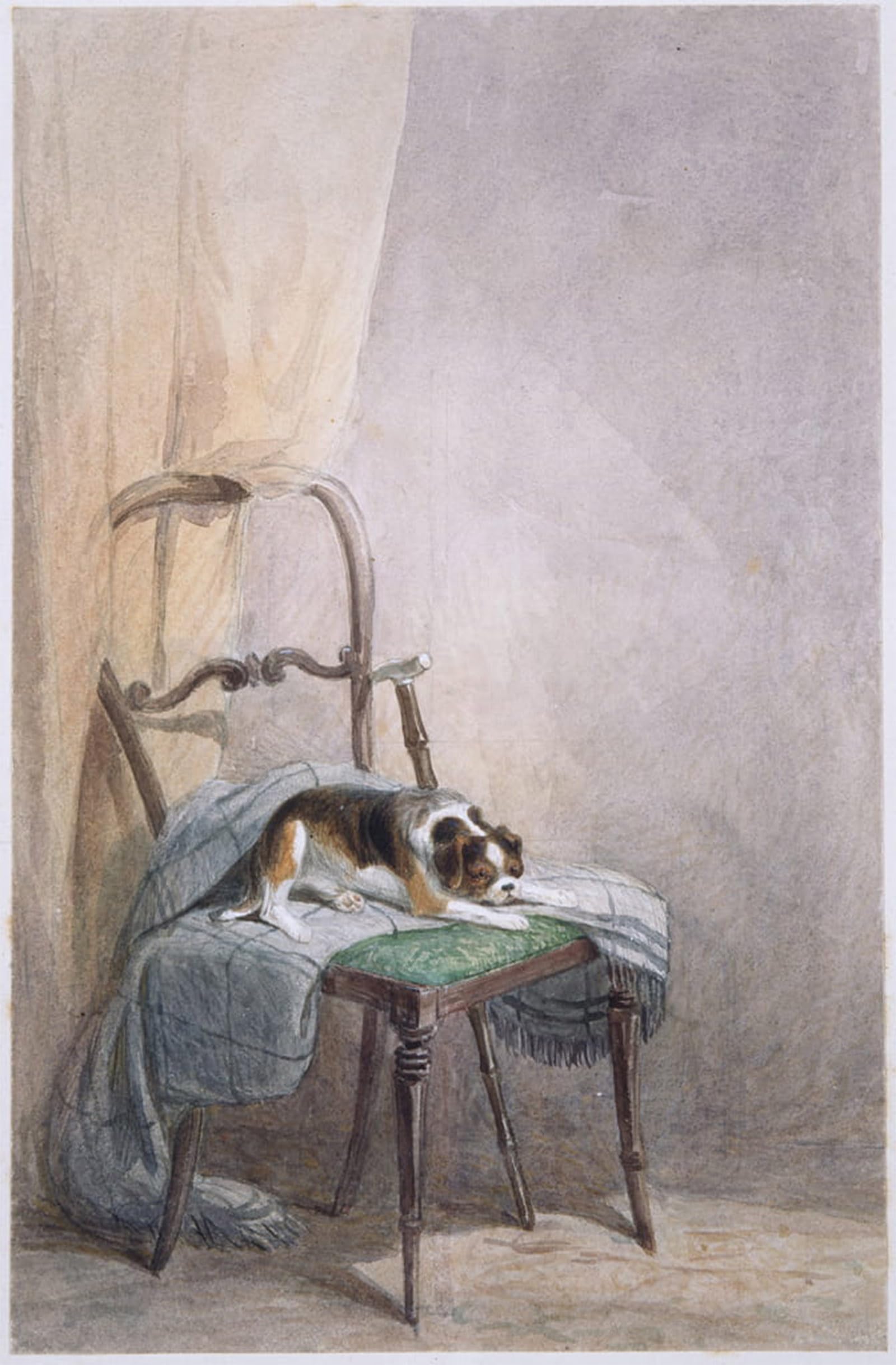 Peinture Décorative sur Toile William Henry Hunt Chien 60x90cm