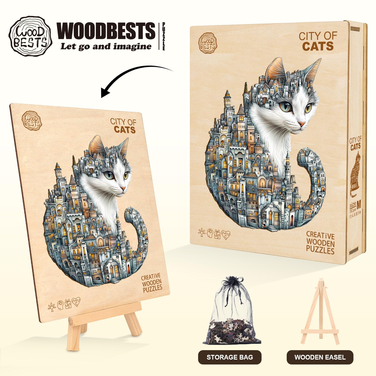 Woodbests Houten Puzzel Volwassenen Theepot Konijn - 215 Delige Unieke Diervormige Puzzel 34x29,1 Cm, Mooie Cadeau Voor Puzzelliefhebbers