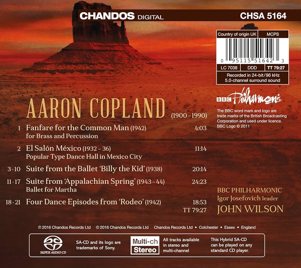 Aaron Copland, John Wilson, BBC Philharmonic Orchestra