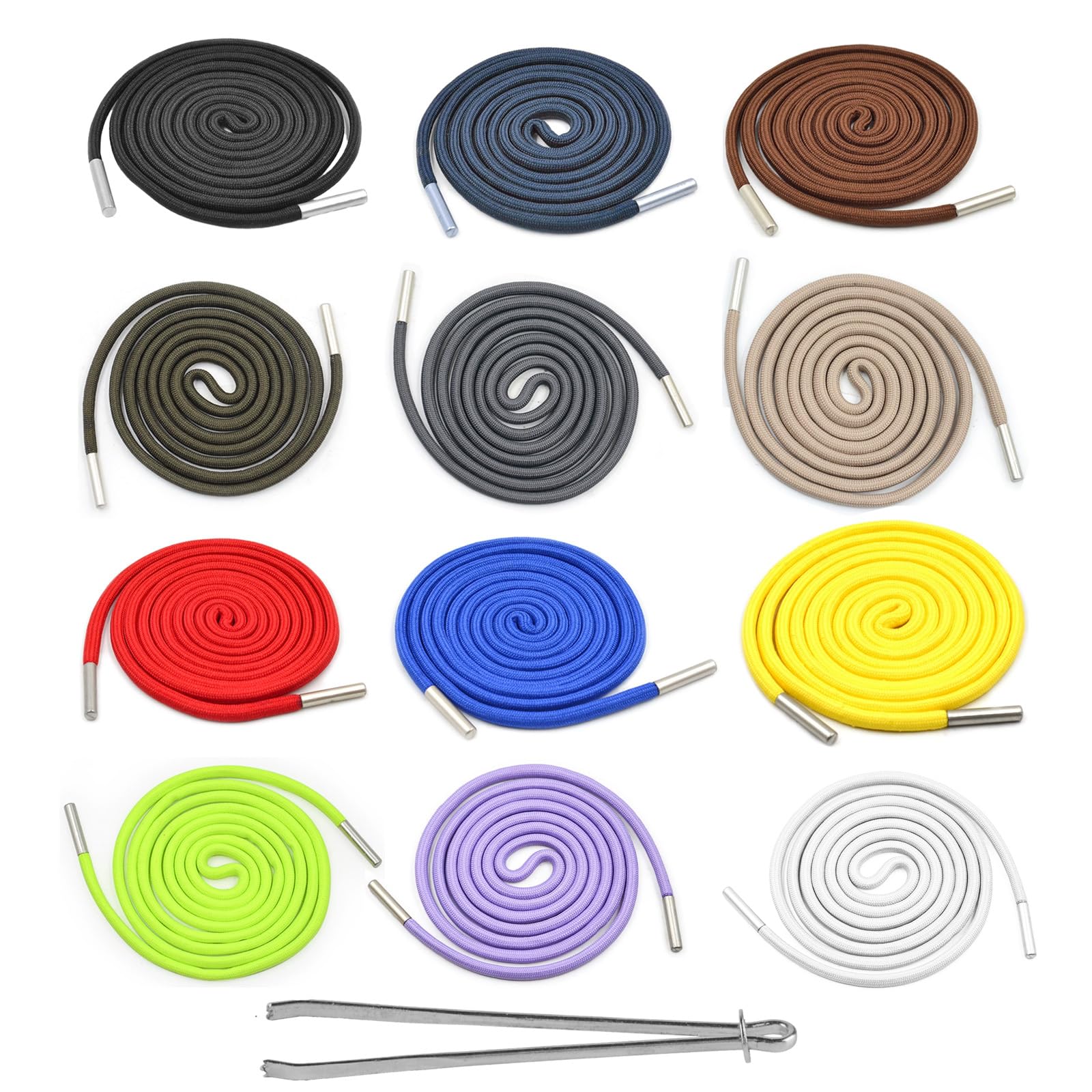 Lot De 4 Cordons De Serrage Pour Sweat/Pantalon - 140cm - 4 Couleurs + Enfileur Métal