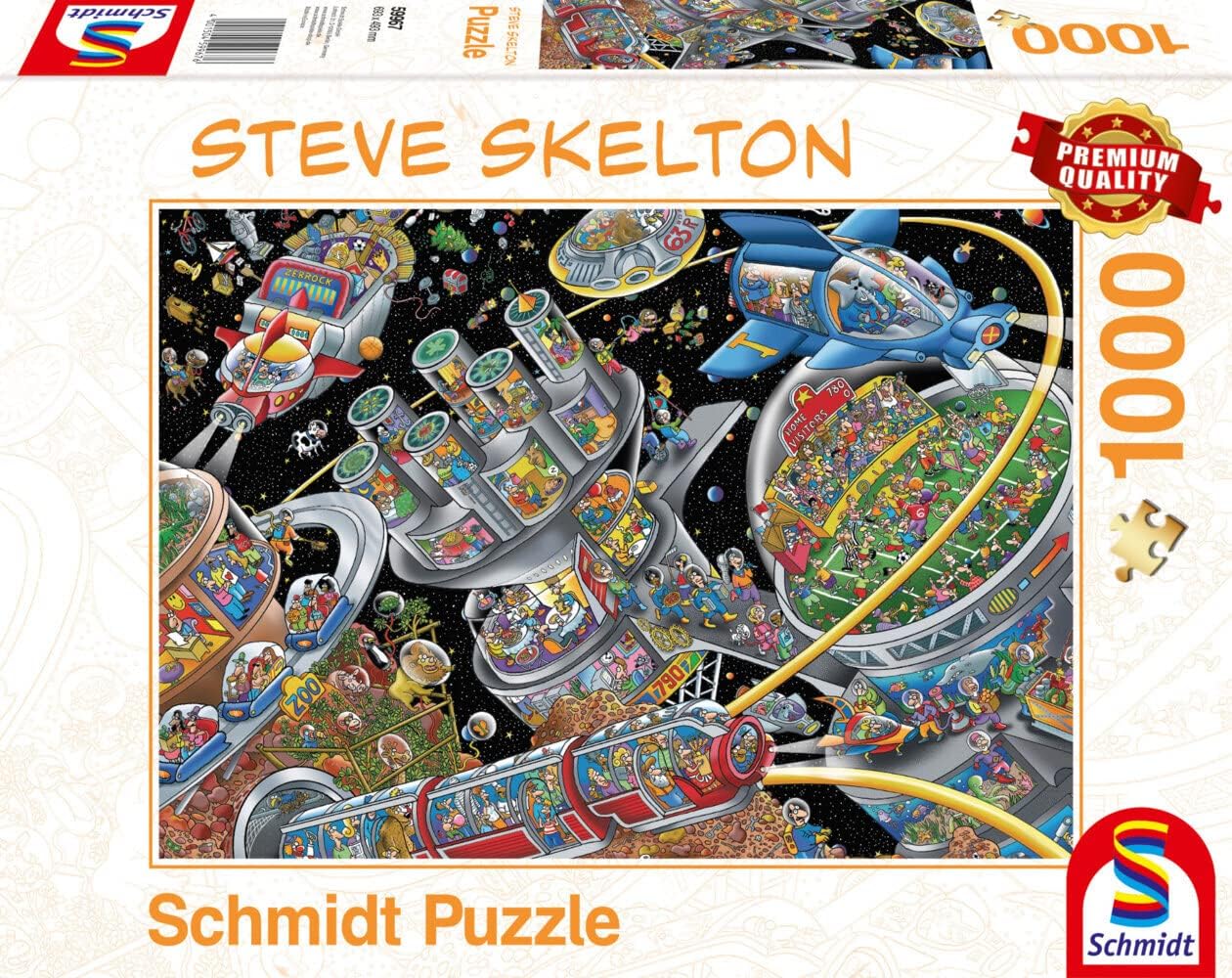 Schmidt Spiele 59967 Steve Skelton Space Colony 1000 Piece Jigsaw Puzzle
