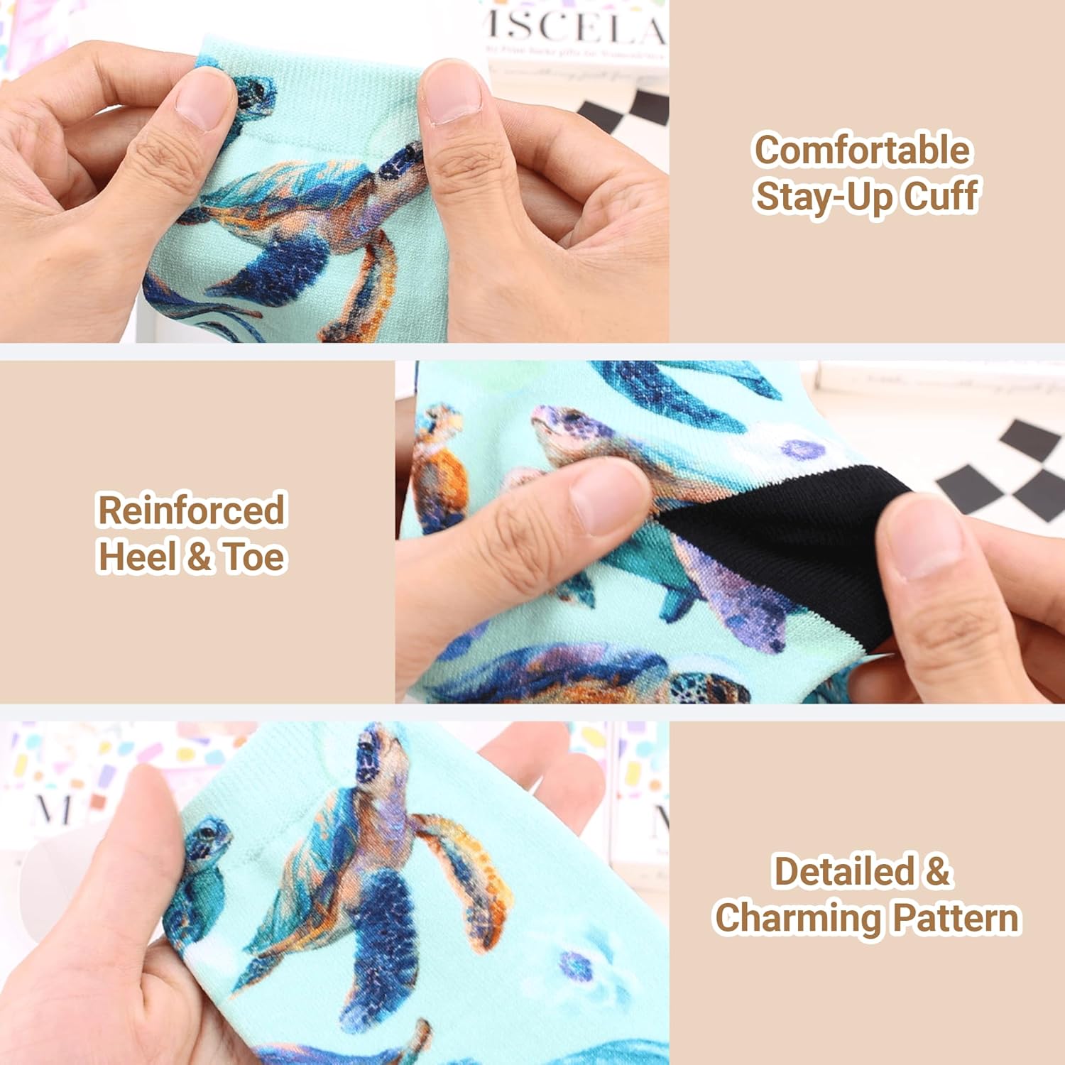 Cute Animal Print Crew Socks for Women Teen Novelty Gifts for Animal Lovers - Image 5