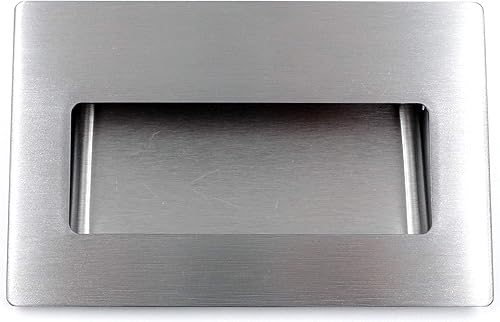 Miniatura 1 de 2-Pack Concealed Recessed Pulls Handles - 5" x 3-14" Screw Concealed, Brushed Nickel, Rectangular Hidden Flush Pulls for Drawers Cupboards Cabinet