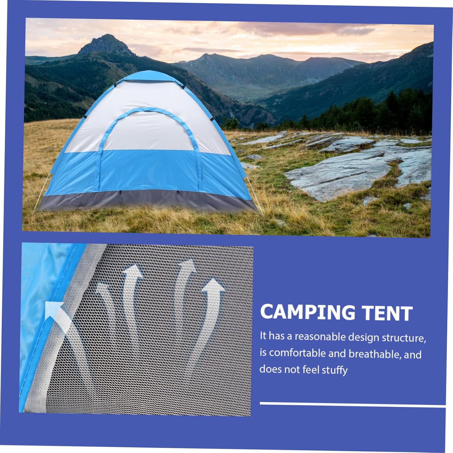 1set Portable Beach Tent Uv Person Capacity Easy Setup for Camping Hiking and Picnics Includes Ventilation and Carry Bag