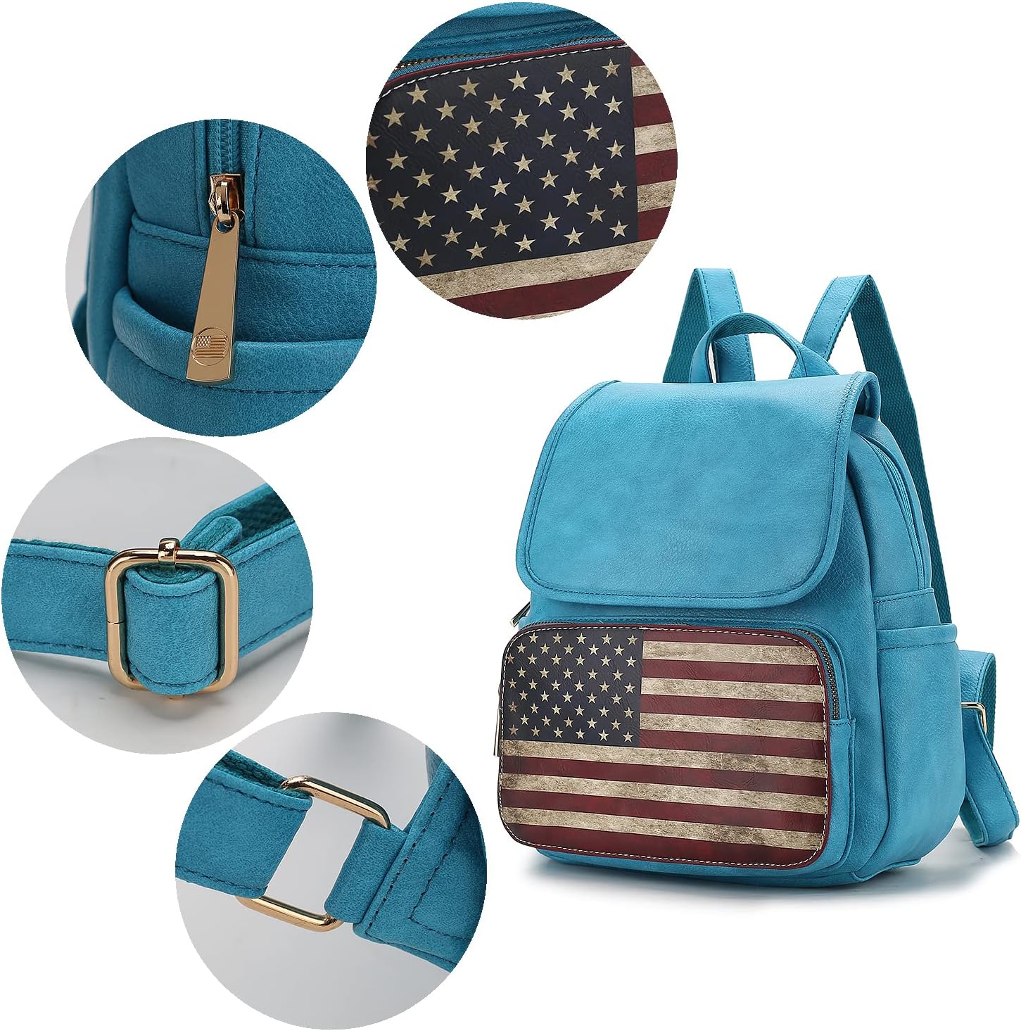 MKF Collection Backpack Purse for Women Vegan Leather Top-Handle Ladies Fashion Travel Bag Daypack by Mia K - Image 7