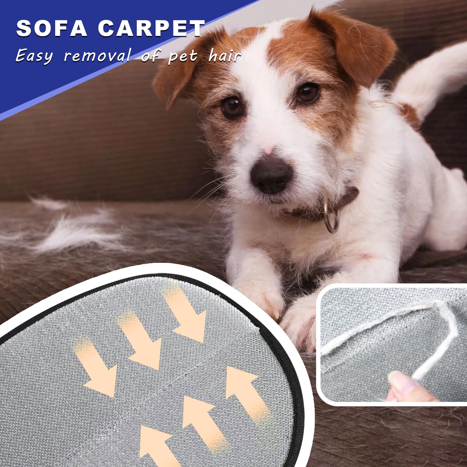 Gants épilation Poils Animaux - Lot De 2 - Double Face, électrostatique - Pour Chat, Chien, Canapé, Tapis