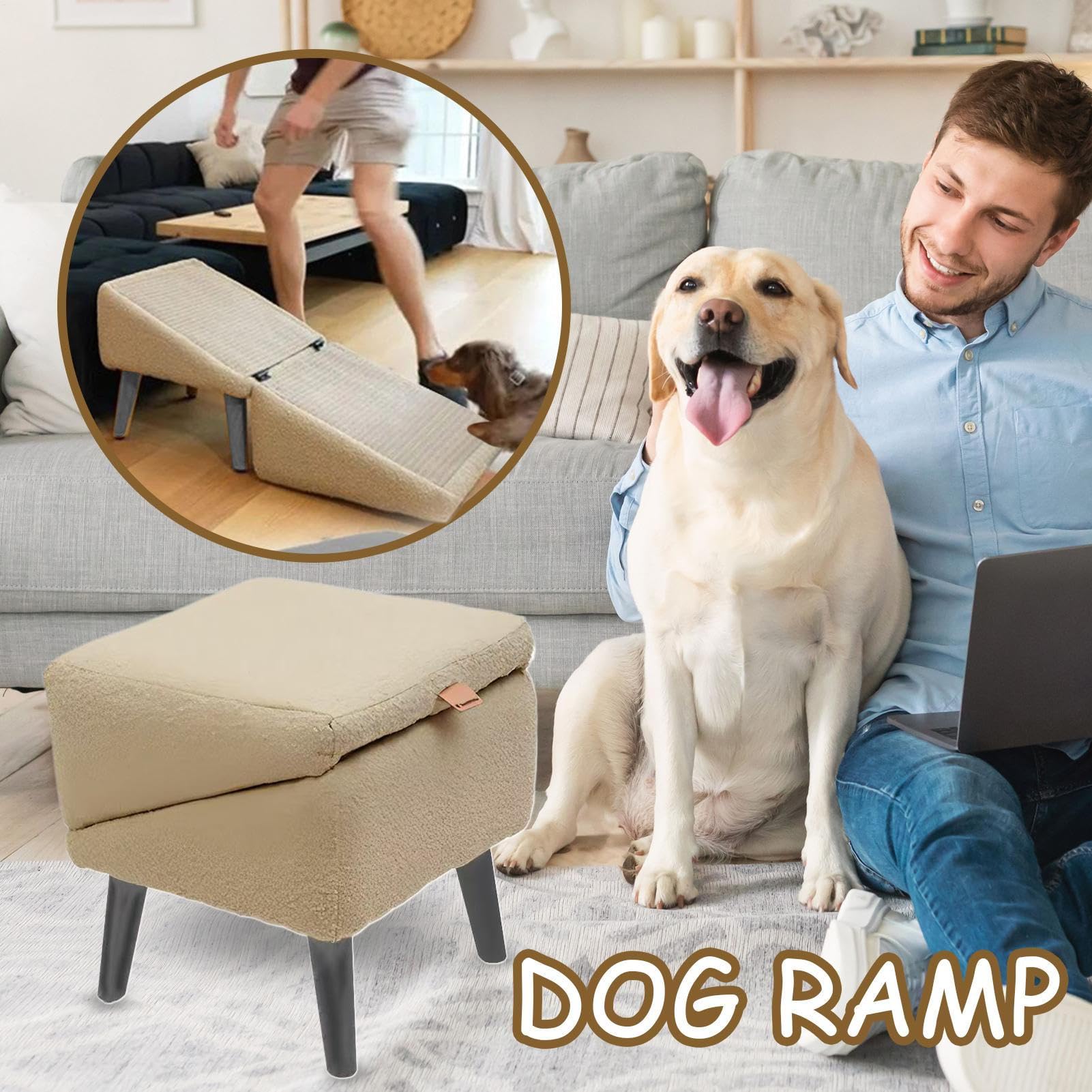 Rampa Per Cani Lettos, Poggiapiedi Pers Animali Domestici, Rampa Pers Animali Domestici Regolabile, Scale Pieghevoli Canis, Antiscivolo, Per Cuccioli E Cani Anziani