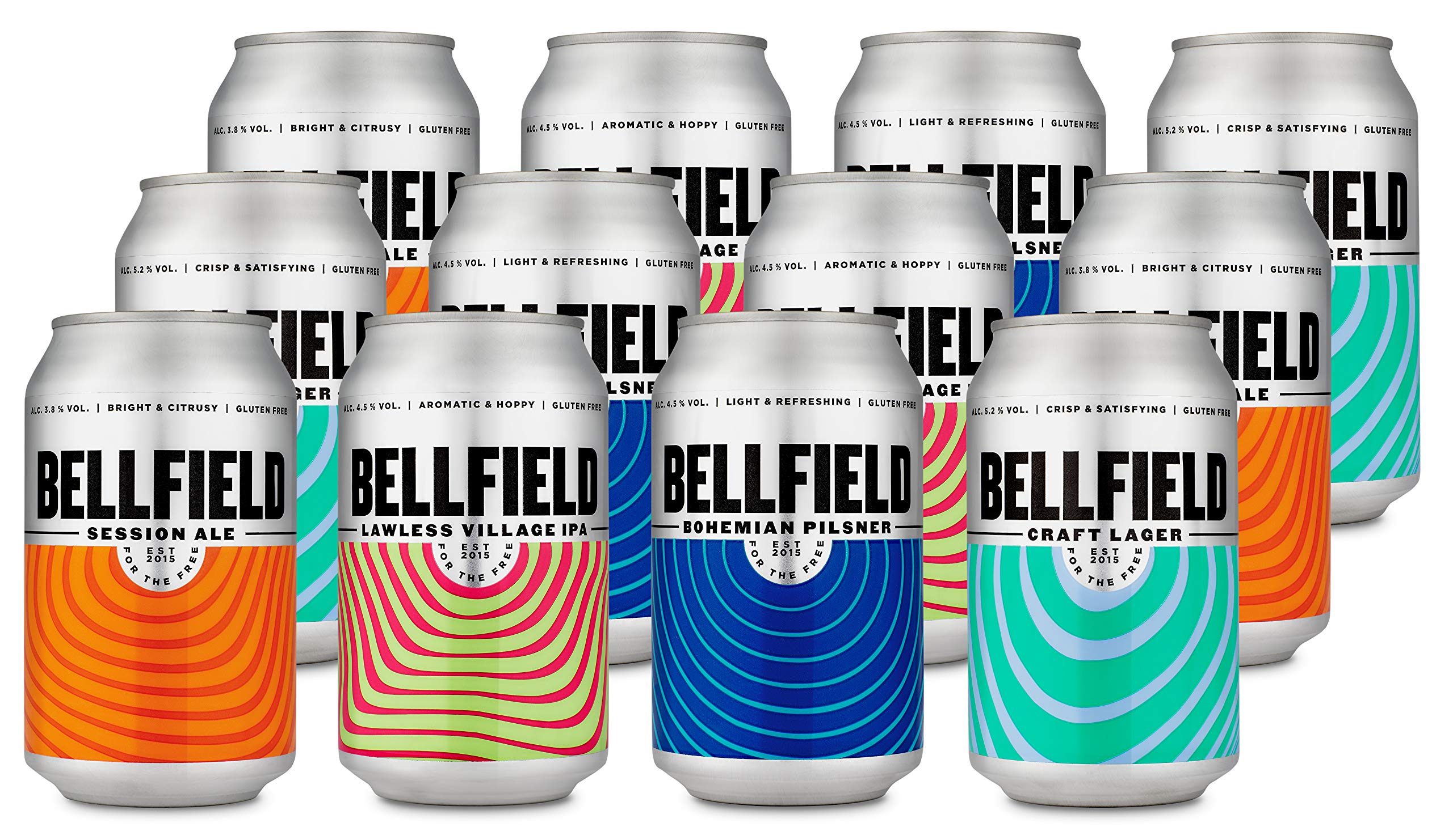 Bellfield BreweryMixed Taster Pack (12x330ml cans gluten-free beer)