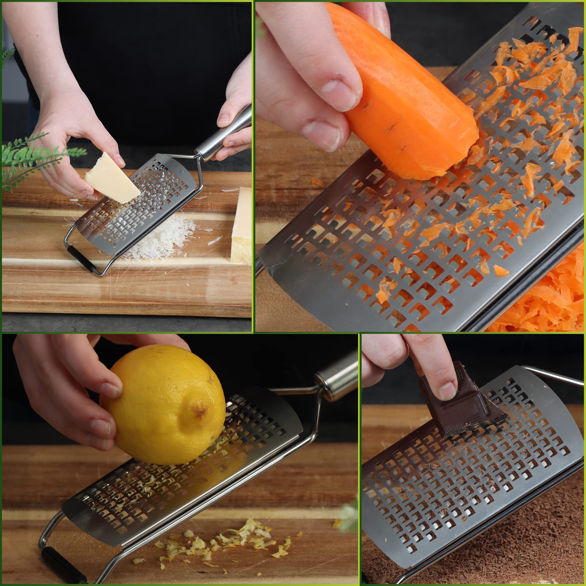 Grattugia Da Cucina In Acciaio Inox Robin Goods | Per Verdura, Formaggio E Zenzero | Con Manico - Foto 7