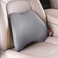 Vista 9 de Cojín de apoyo lumbar de espuma viscoelástica para asiento de automóvil; ideal como apoyo para la espalda media/baja para asiento de auto, silla