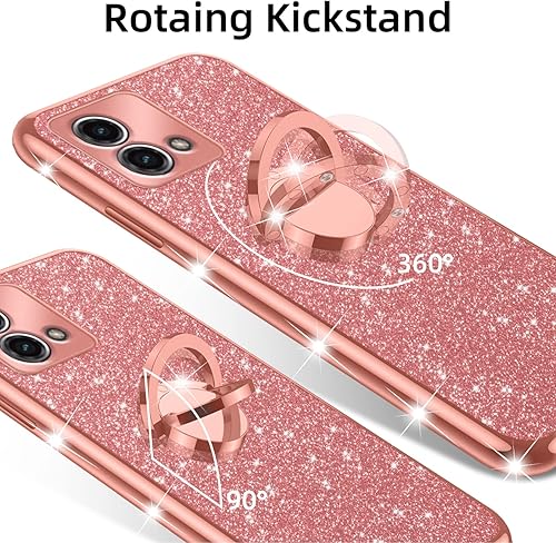 Miniatura 3 de nancheng Funda para Motorola G Stylus 5G 2023 (no 4G), funda de teléfono para Moto G Stylus 5G 2023 con purpurina, bonita funda transparente de