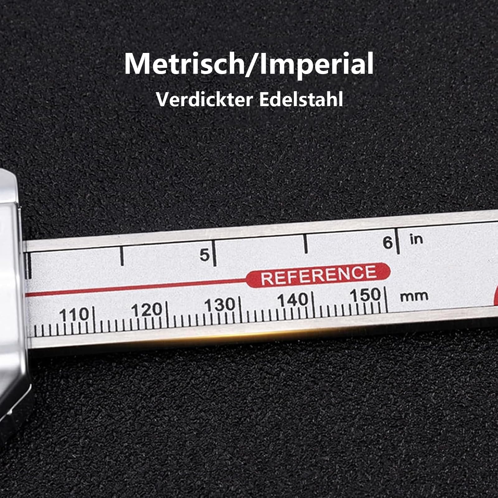 Digital Tiefenmessschieber 0-150 mm mit Schutzart IP67, 0,01 mm hochgenauer Edelstahl digitaler Tiefenmessschieber mit mm/Zoll-Messsystem, Tiefenmess-Messsc (0-200 mm)