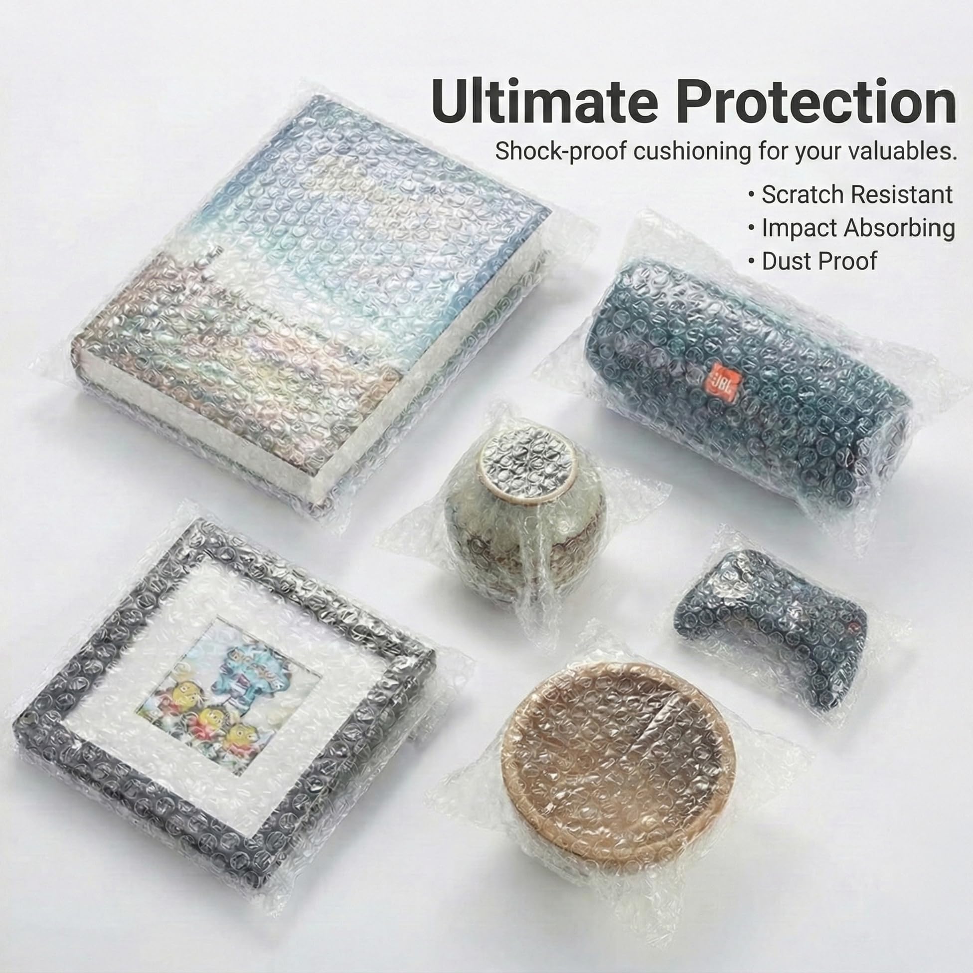 50 Pièces Pochette Bulle 30x40 cm - Sachet de Protection Transparent à Double Paroi - Enveloppe Bulle Résistante pour Déménagement, Expédition et Emballage Vaisselle, Papier bulles