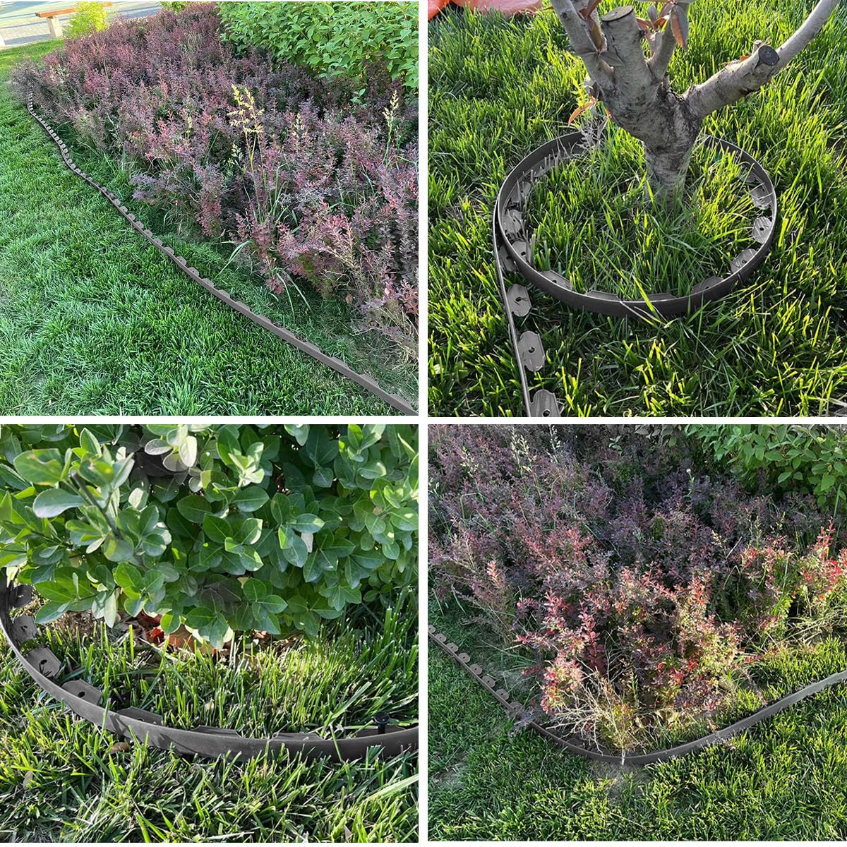 OTYMIOW Bordure de Jardin Flexible Flexible Noir 10m*5cm avec 30 Clous de Fixation, Bordure Jardin pour Bordures de Parterre Bordure Jardin Plastique Bordures de Jardin de Bordures de Pelouse