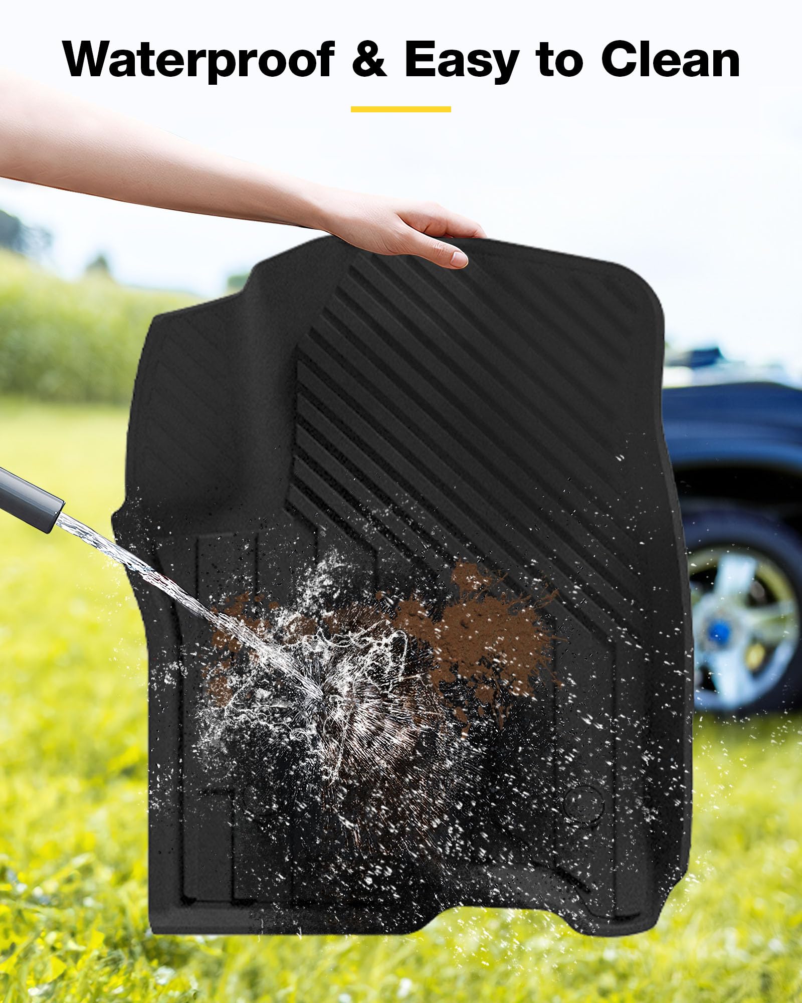 3W Floor Mats Cargo Liner Fit for 2021-2024 2025 Chevy Suburban GMC Yukon XL Escalade ESV 7 Seat — view 3