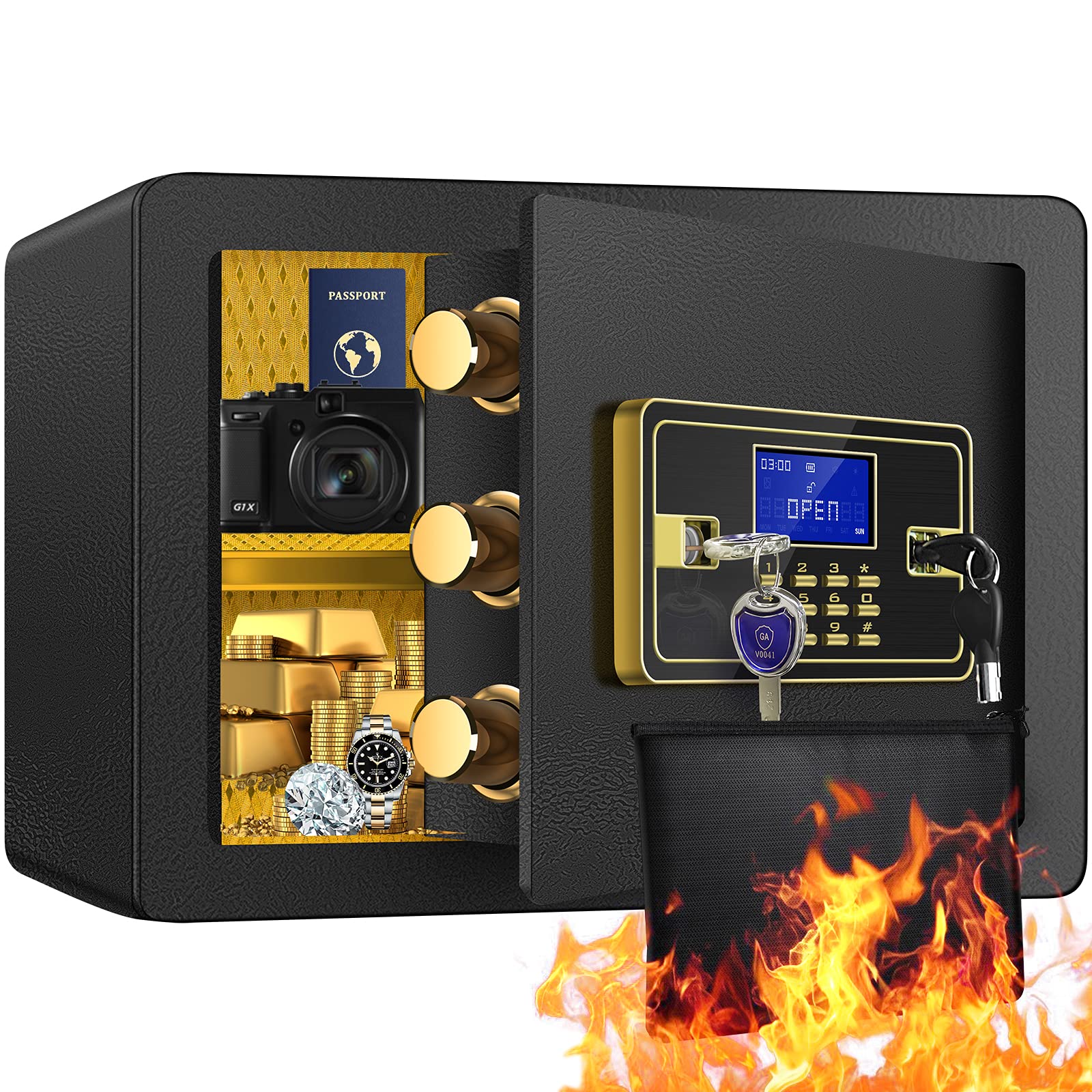 Tiskgg 2.2 Cubic Upgrade Safe Box Fireproof Waterproof
