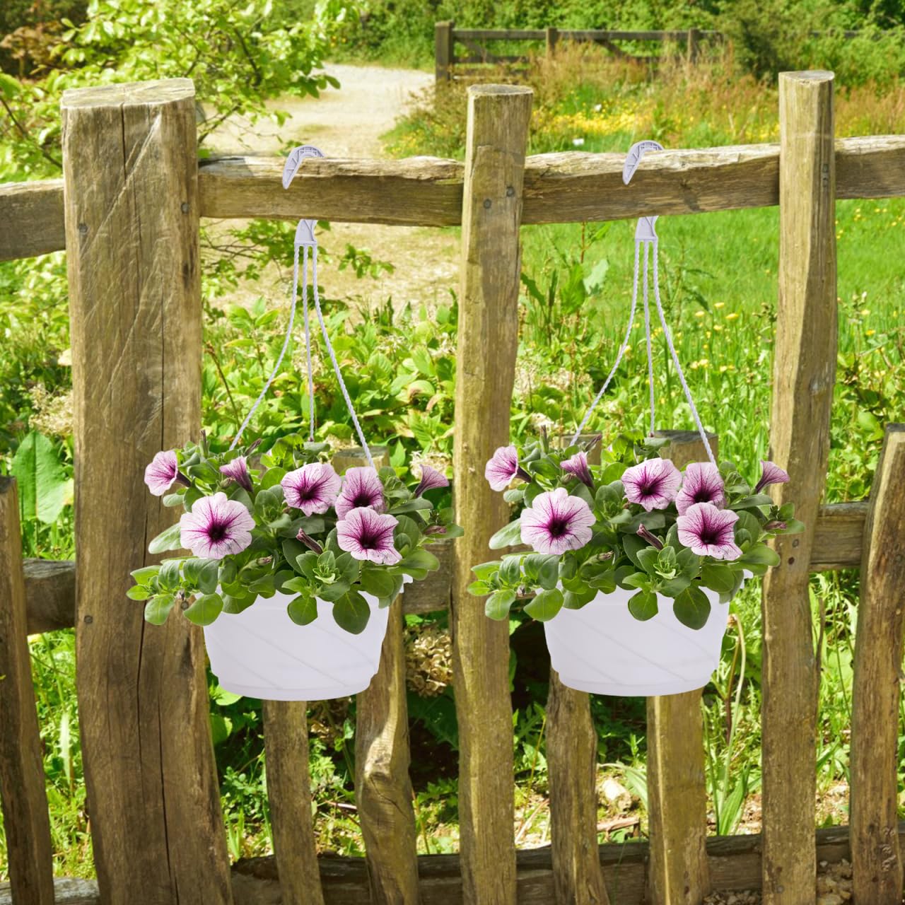 Toddmomy Lot de 10 pots de fleurs en plastique à suspendre pour extérieur et intérieur (blanc)
