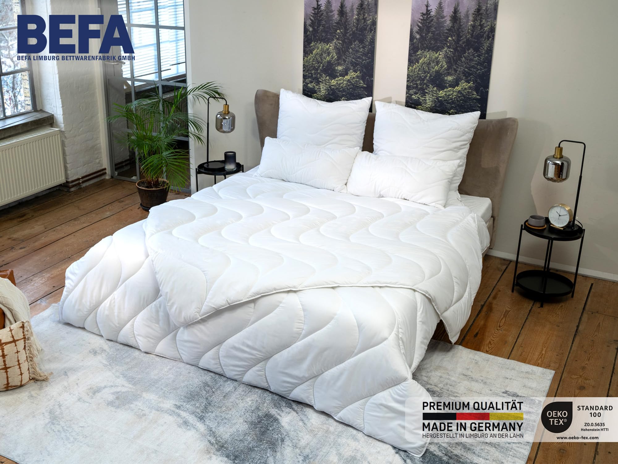 Sommerdecke 135x200 cm (2 Stück) | leichte & dünne Bettdecke für den Sommer | Steppdecke aus Mikrofaser | Füllgewicht je 450g | Oeko-Tex Klasse 1 | Made in Germany
