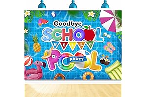 Goodbye School Hello Pool Backdrop