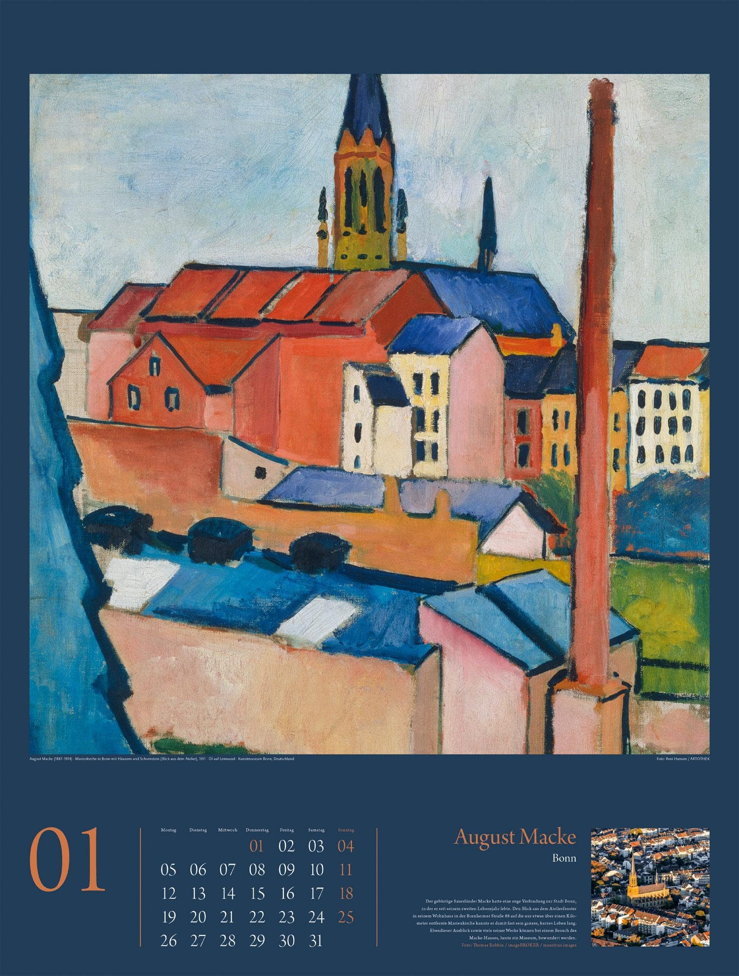 KunstGeschichten Kalender 2026 | Meisterwerke und die Orte ihrer Inspiration | Informativer Kunstkalender im großen Hochformat (50x66 cm) | Mit Texten
