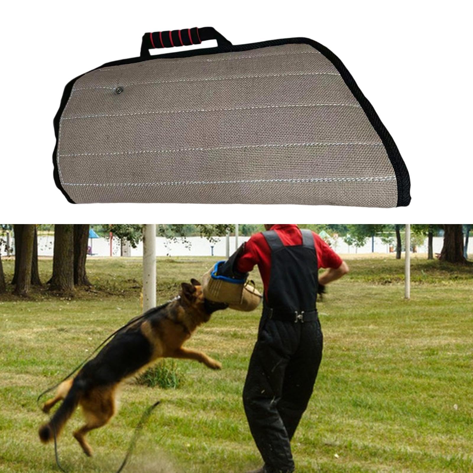 perfk Manica da morso Manica da Braccio per addestramento del Cane Forniture per Animali Domestici Giocattolo da Masticare Manica di Protezione dal morso, Bordo Nero