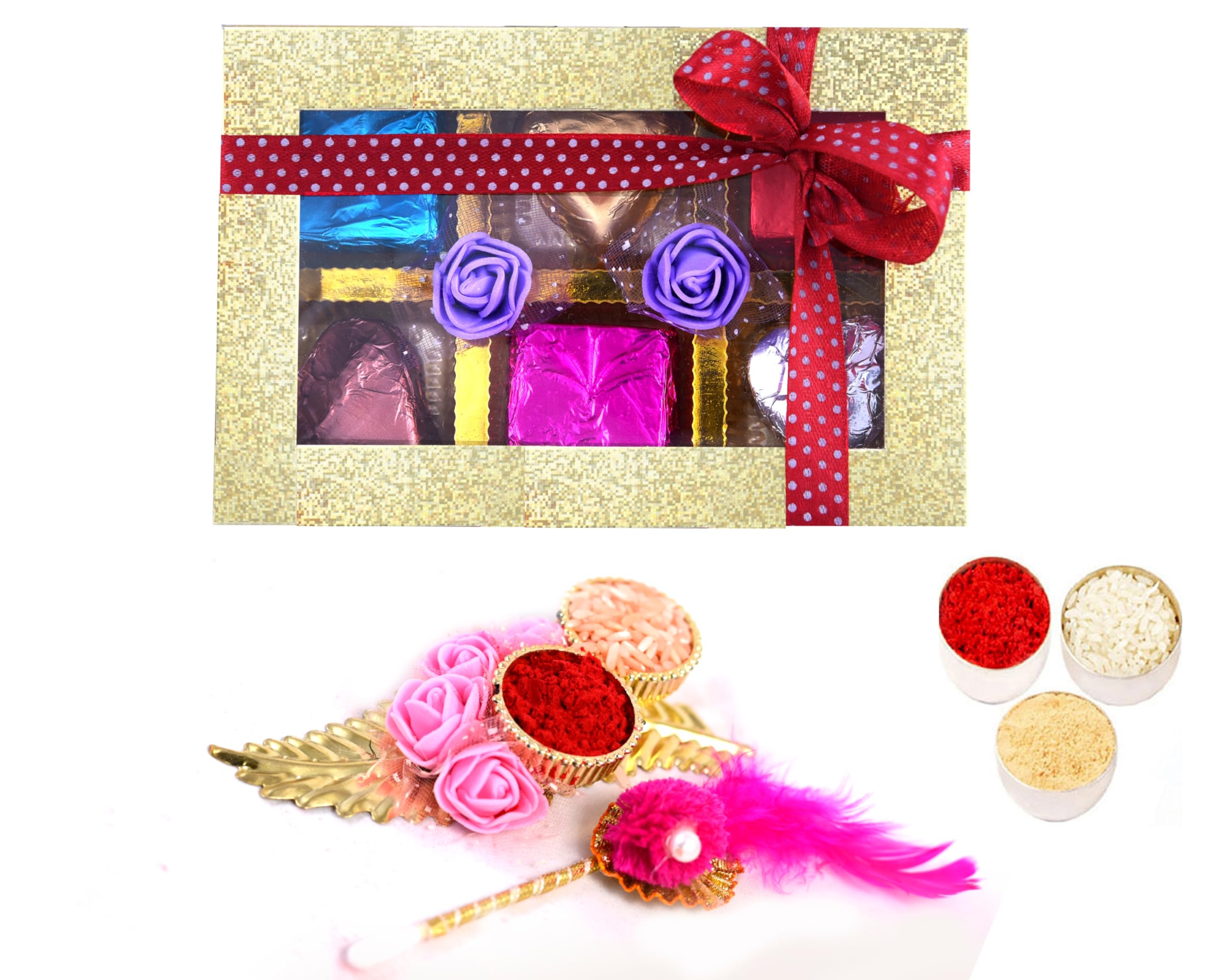 Bhai dooj tika/bhai dooj gift set for brother/bhai dooj tika thali/bhai dooj puja thali set/bhai dooj ke liye thali-Box of fruit and nut chocolate+puja thali+roli chawal chandan (B0CK4YBMLT) Amazon Price History, Amazon Price Tracker