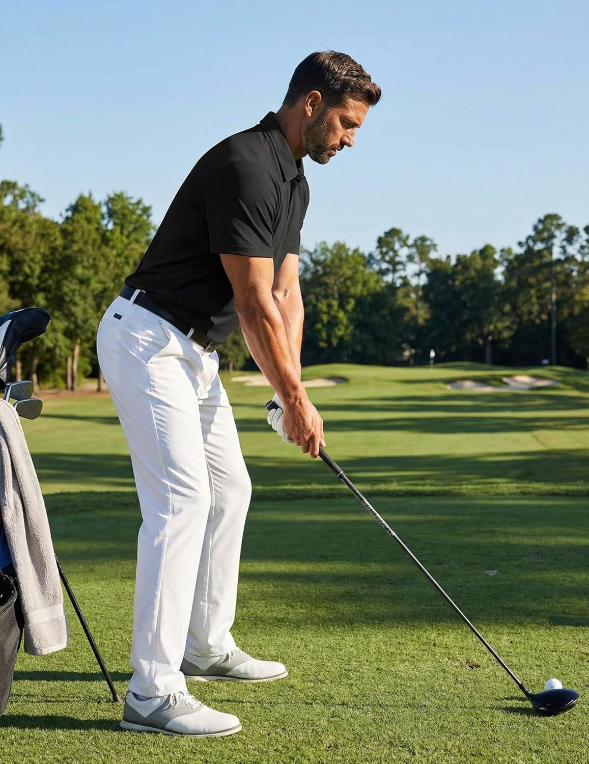 COOFANDY Mens Polo Shirts Short Sleeve Golf Shirt UPF50+ Moisture Wicking Quick Dry Collared Performance Polo Shirts for Men - Image 4