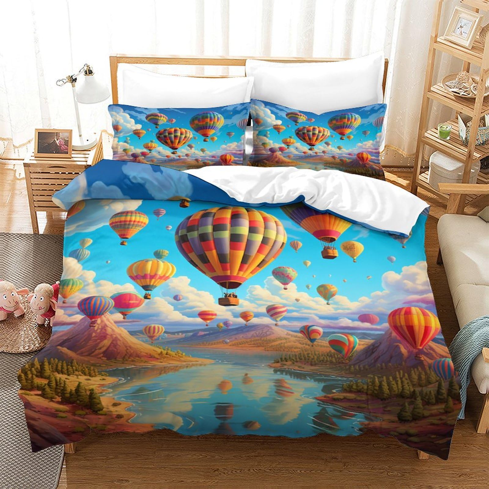 Housse de couette montgolfière hypoallergénique pour un sommeil sain sans irritations