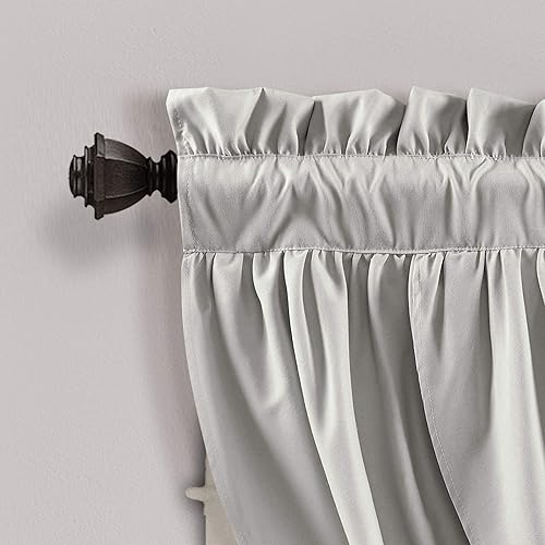 Miniatura 10 de Lush Decor Lucia Elegante cenefa de cascada para sala de estar, cocina y dormitorio, cortina de ventana de poliéster suave, individual - neutro (42