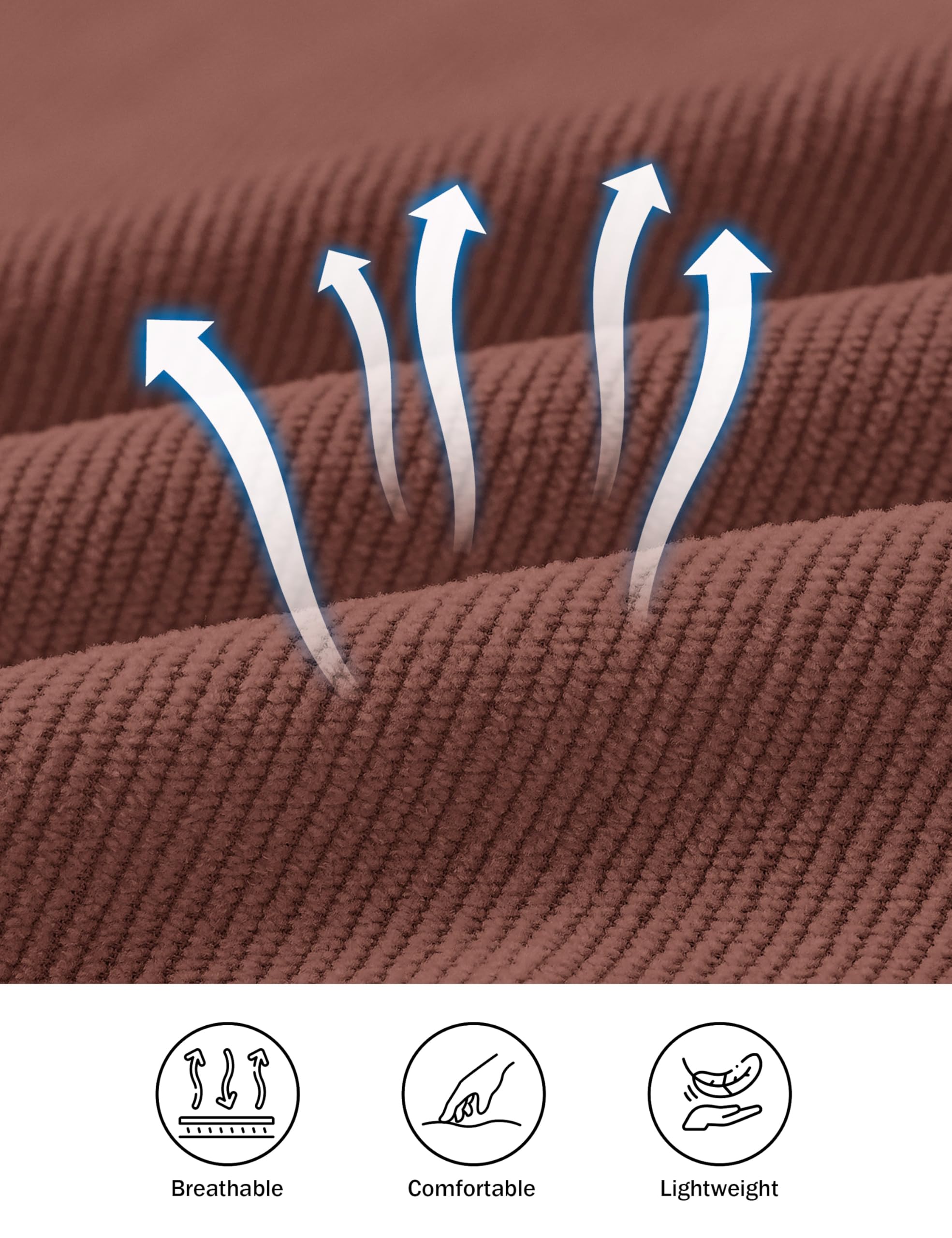 MoFiz Chemise en Velours Côtelé Homme Veste Chemise Boutonnée à Manches Longues Chaude Décontracté Haut Automne Hiver avec Poches