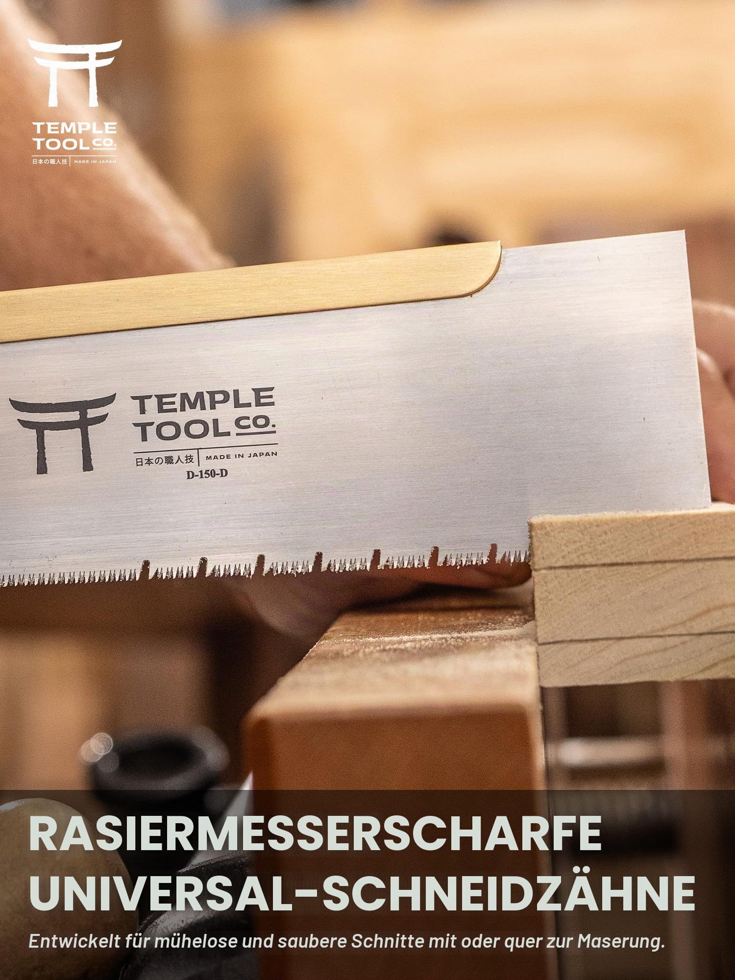 Japanische Zugsäge Dozuki 6 Ripcut Querschnitt Schwalbenschwanzsäge Temple Tool Co.