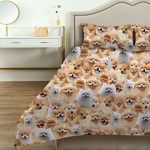 Miniatura 10 de Shih Tzu Lover - Juego de funda de edredón con 2 fundas de almohada, juego de ropa de cama de 3 piezas, regalo para madre Shih Tzu, mamá perro