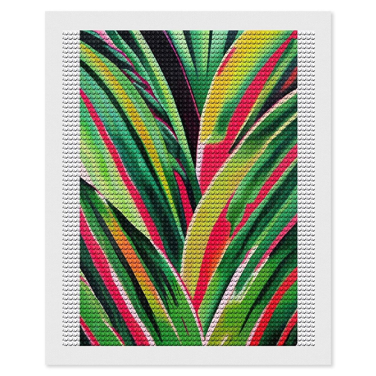 Junmoney Jungle Fever Painting Diamond Painting Canvas Set 16"x20", for Women, Pleasing Wall Art Project, Aesthetic Room Decor, Gift Idea