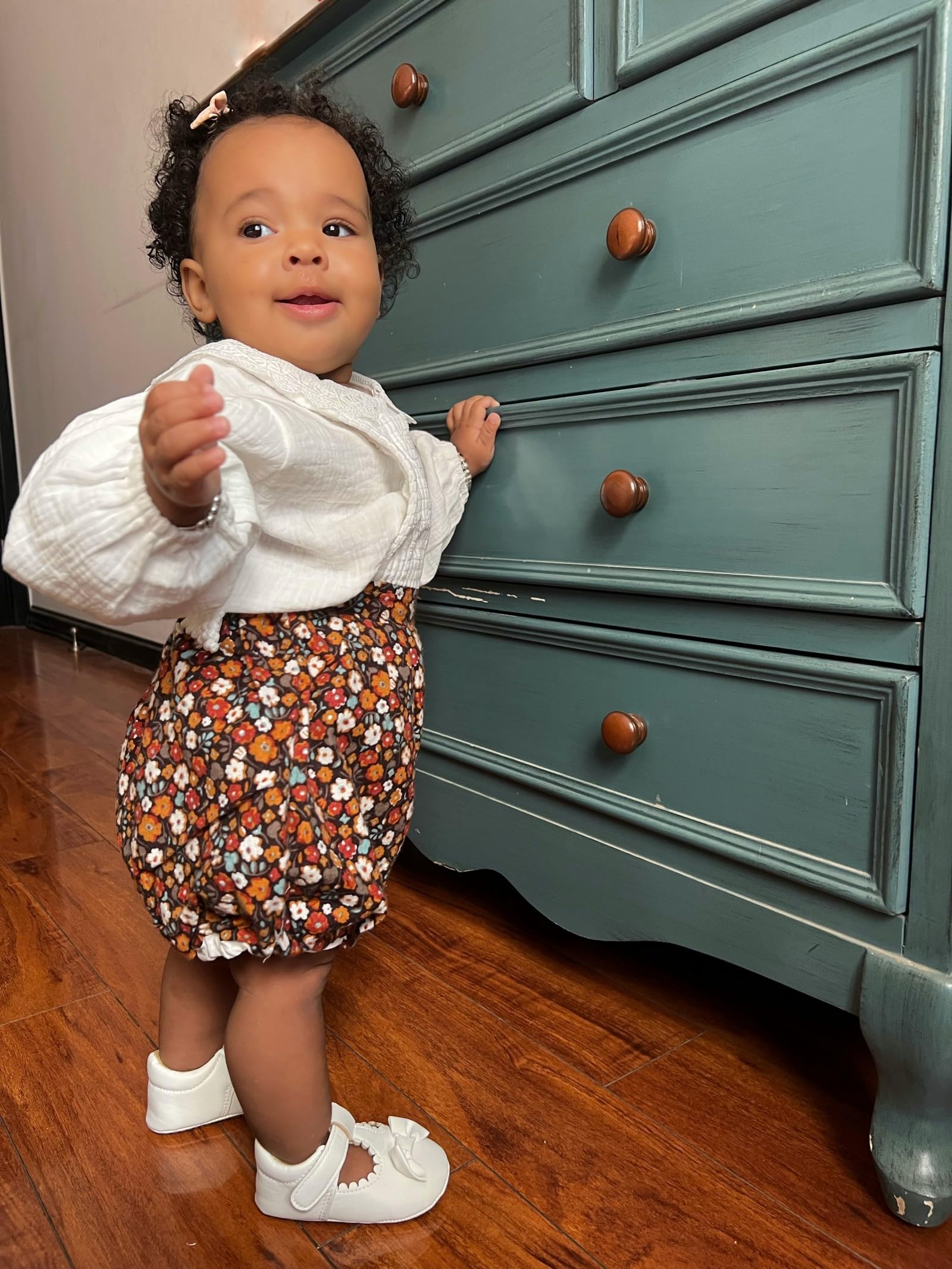 LACOFIA Chaussures Premier Pas Bébé Filles Chaussons Bébé de Marche Semelle Souple Antidérapante 3 à 18 Mois