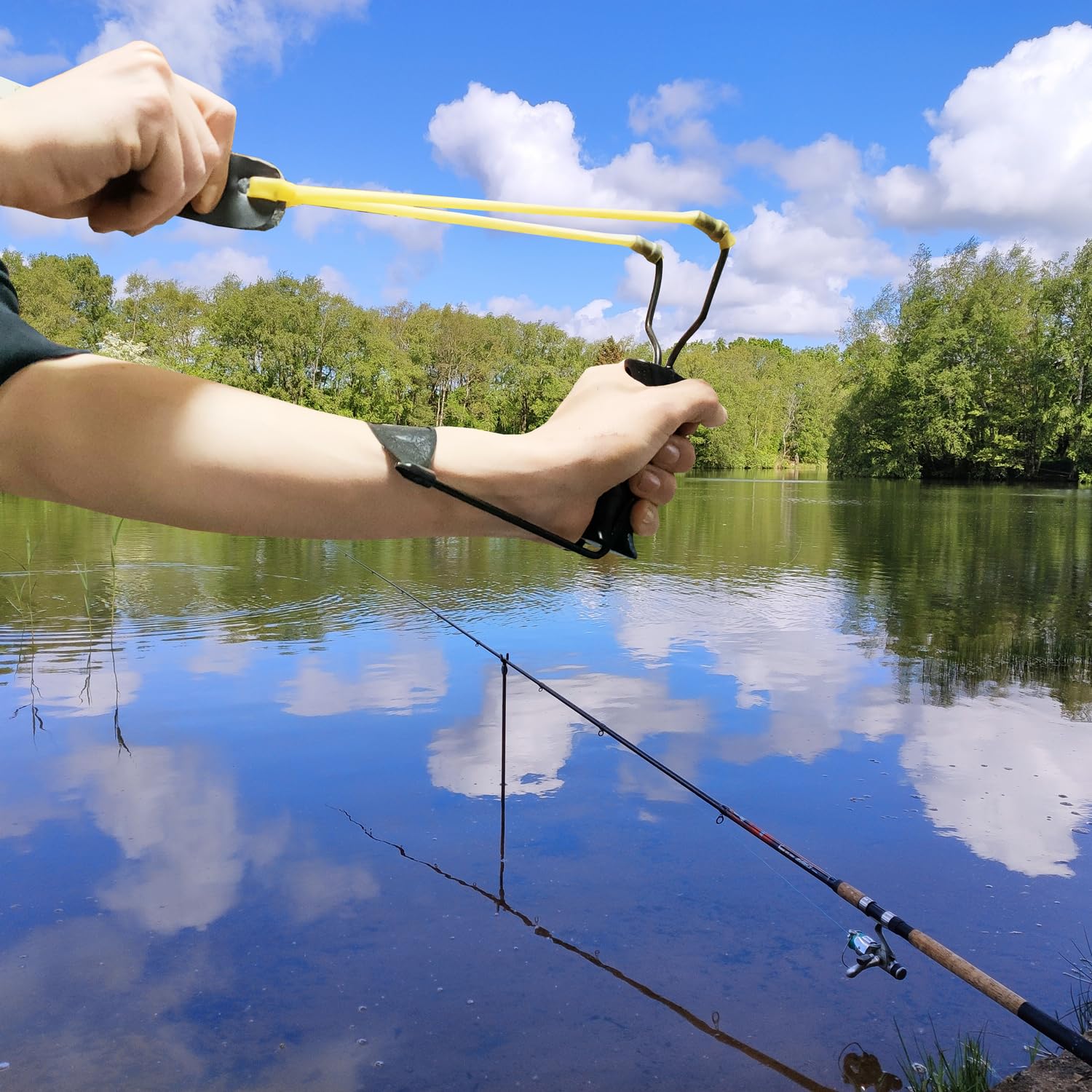 Elastico Rinforzato da Tiro, da Intrattenimento per Lo Sport e l'Outdoor, da Pastura nella Pesca in Lago, Professionale di Precisione, per Il Tiro a Segno al Bersaglio, Ludico