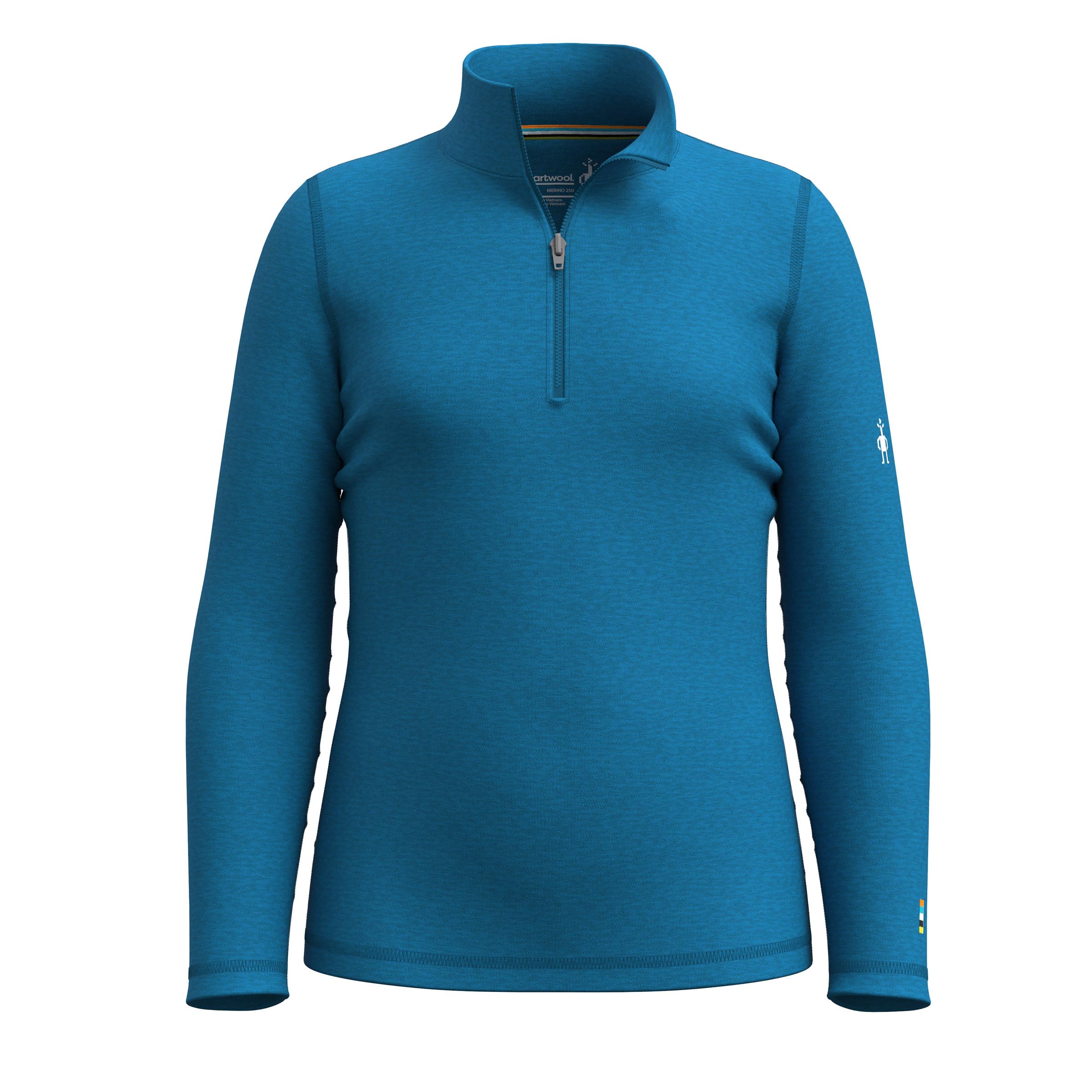 Smartwool Unisex Nival Blue Heather Kid's Standard Classic Thermal Merino Base Layer 1/4 Zip,