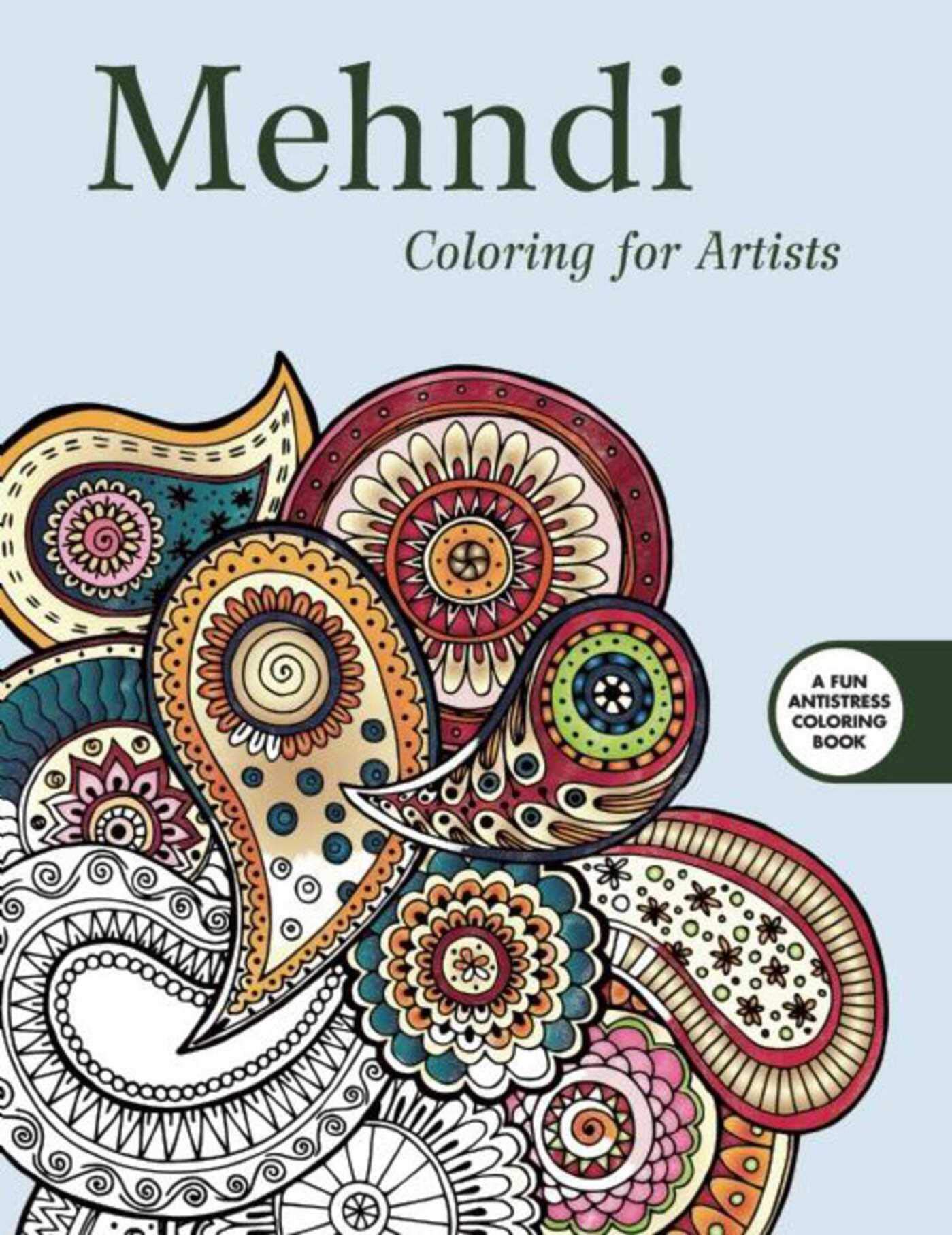 Mehndi Coloriage pour artistes avec papier épais anti-bavure