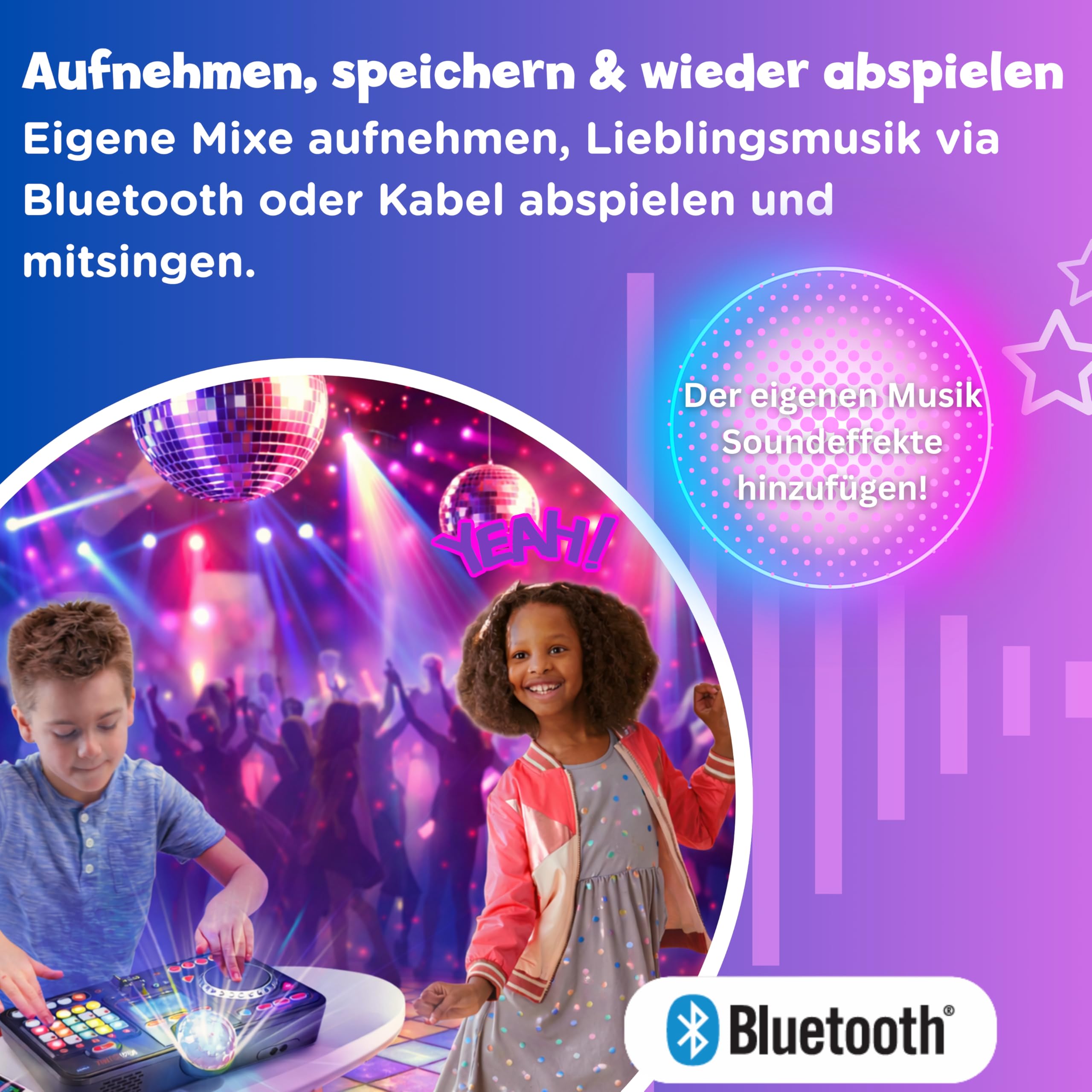 VTech Kidi DJ Mix - 10-in-1 DJ-Mischpult für Kinder ab 6 Jahren