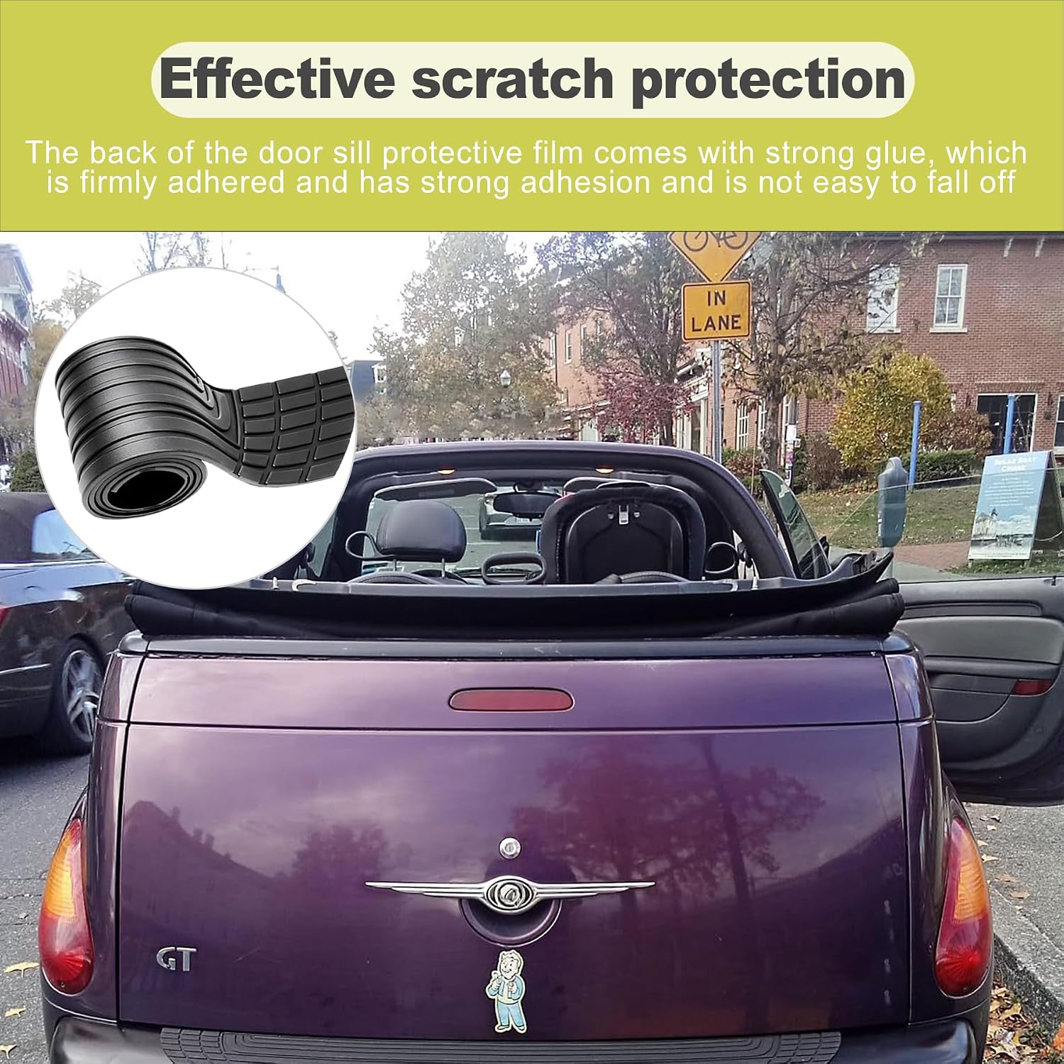 Rubber Rear Bumper Guard Universal Anti-Scratch Trunk Door Sill Protector for Cars SUVs Pickup Trucks 41 x 31 Inch Scuff Plate Cover Trim Strip