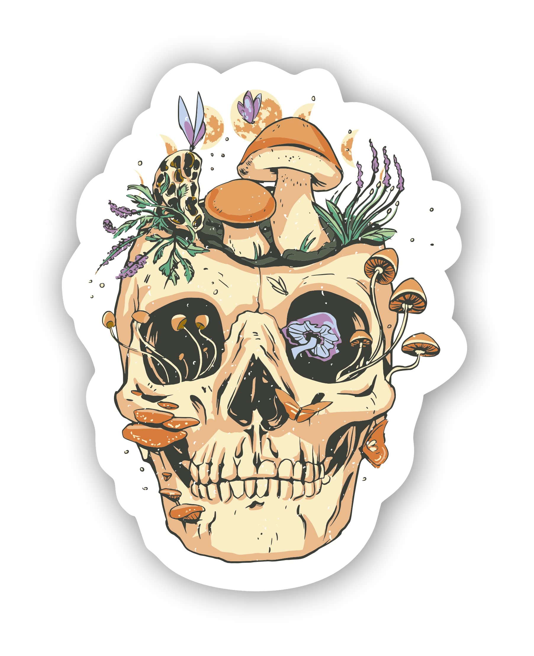 新品タグ付 『パンフ着画掲載』SKULL MUSHROOM柄 針抜きカーディガン Amazon.com - VulgrCo Skeleton Skull Growing Mushrooms Plant Funny