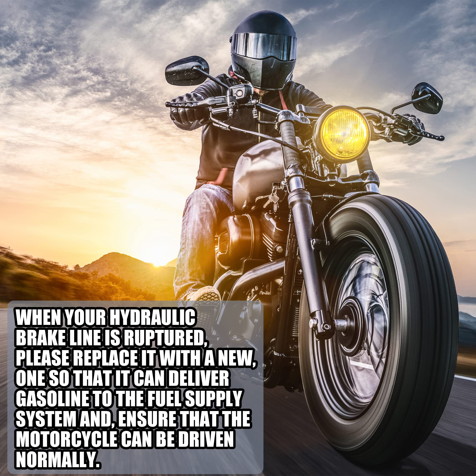 AN3 Tubo Flessibile Freno In Alluminio Moto