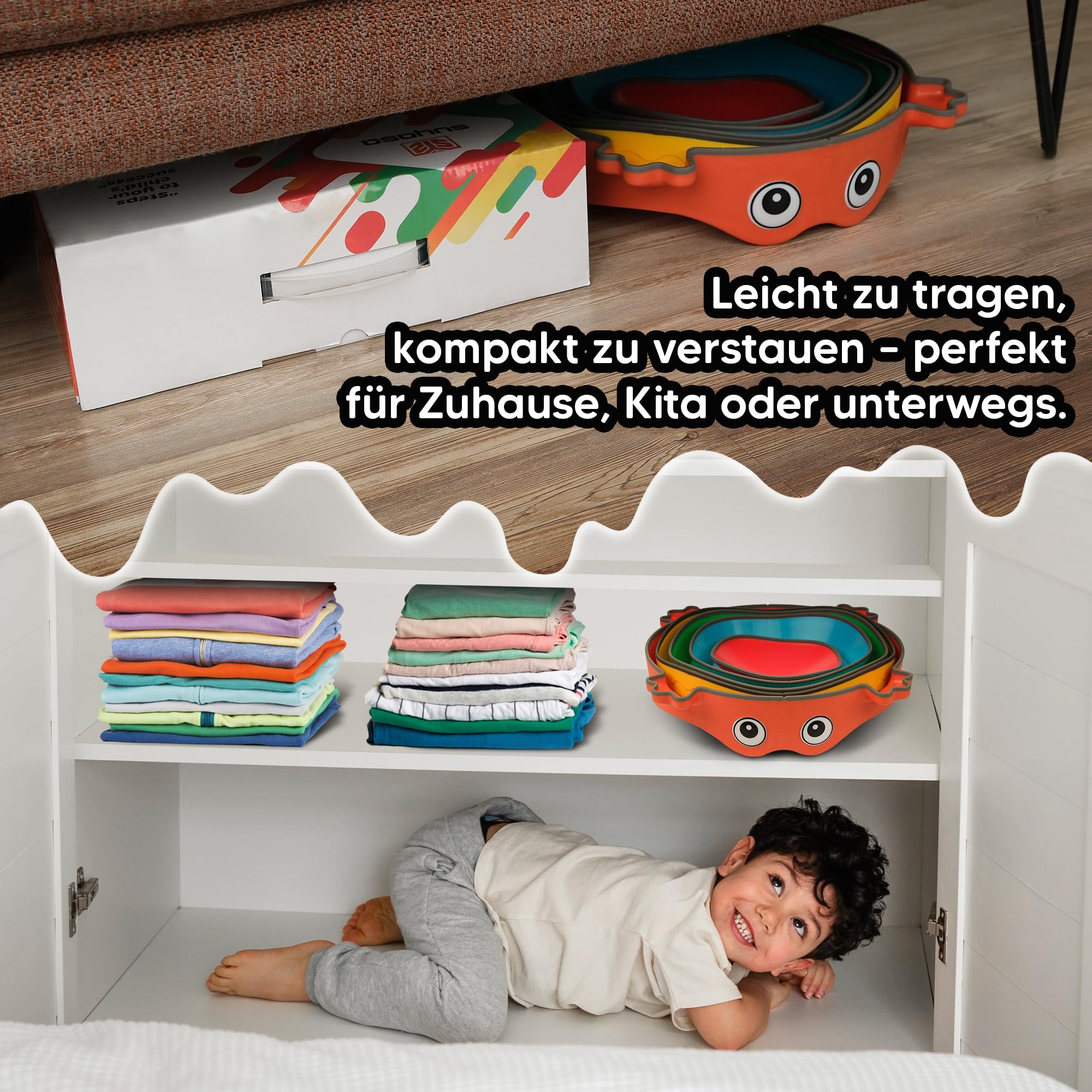 Balanciersteine Spielzeug für Kinder - Rutschfest & stabil - Montessori Stapelsteine fördert Gleichgewicht, Motorik & Kreativität - Geschenkidee & Lernspielzeug - Indoor & Outdoor geeignet