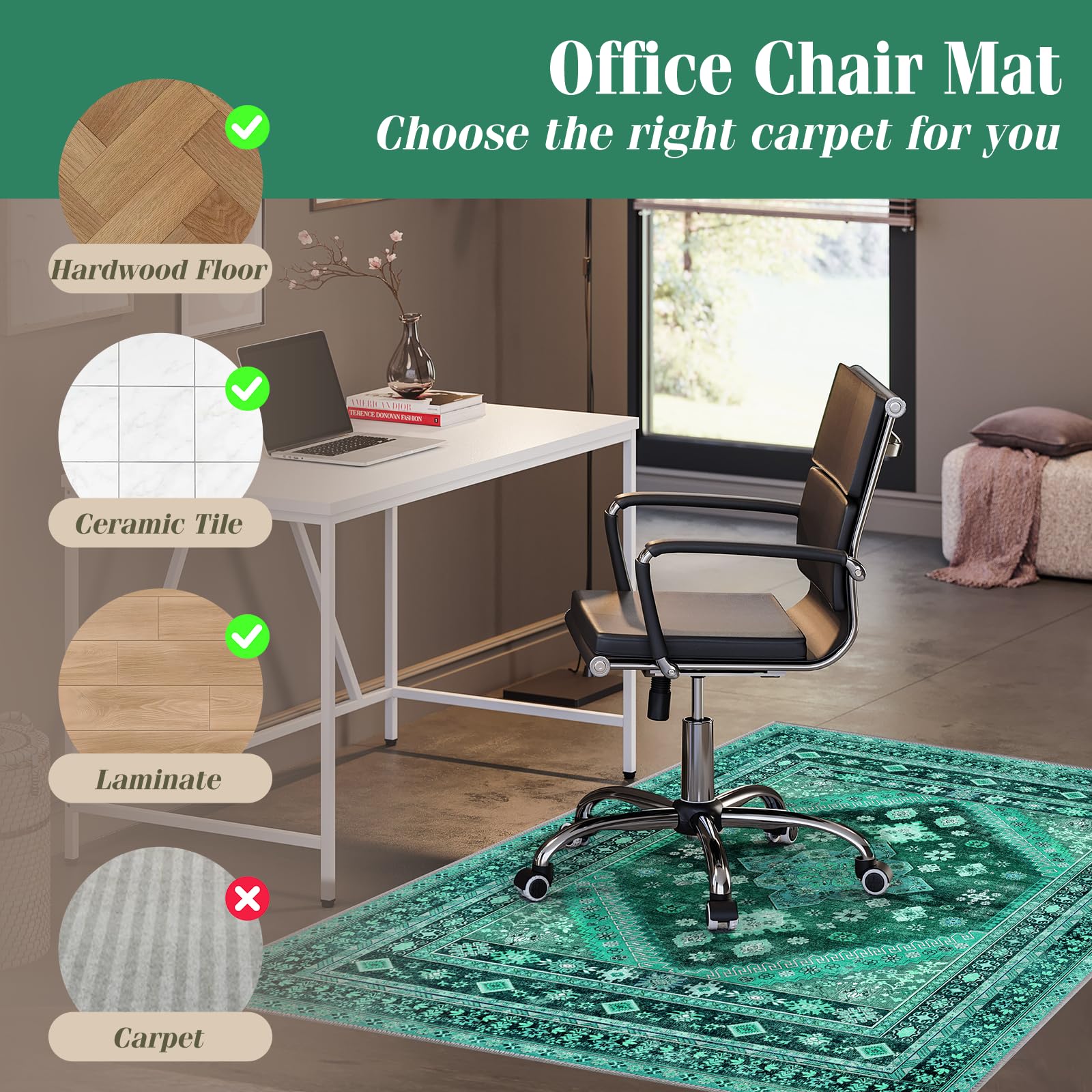 Furniture Rug For Under Desk Chair Chair Mat For Hardwood Tile