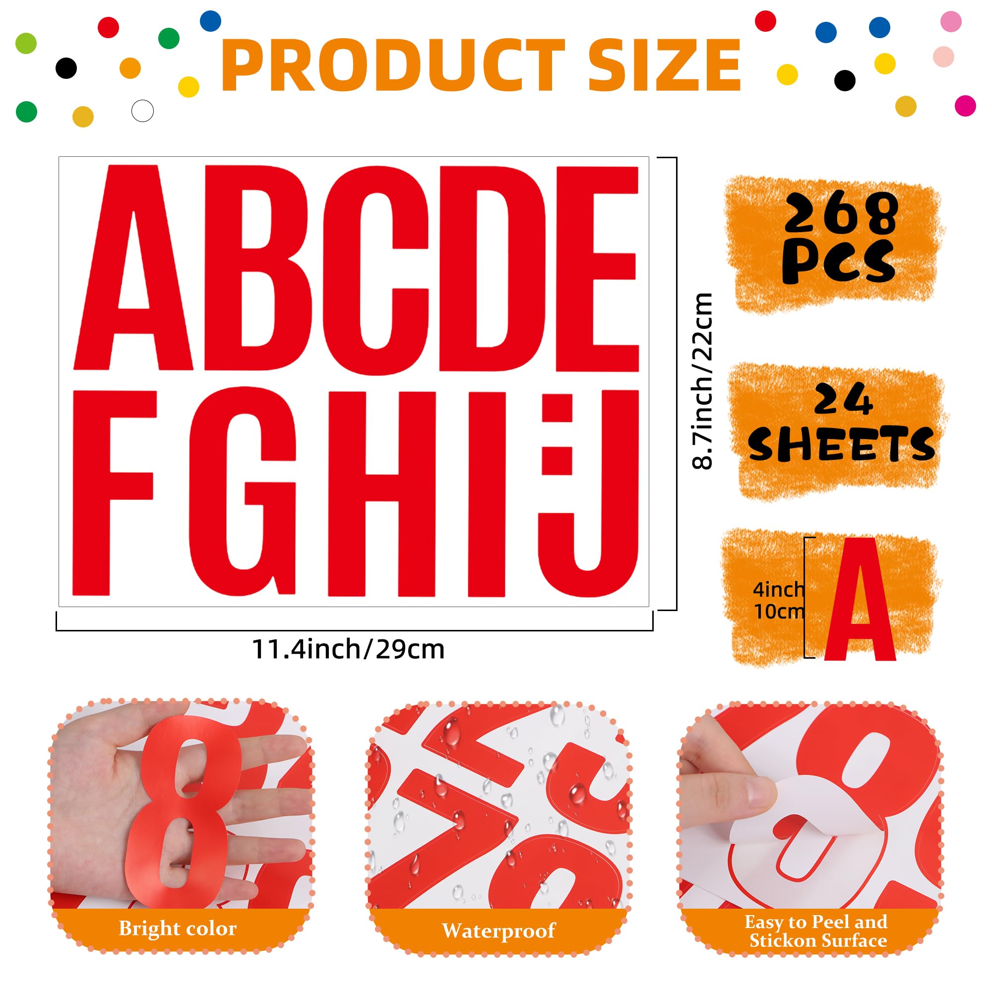Snapklik.com : 24 Sheets Letter Stickers Bulletin Board Letters Large 4 ...