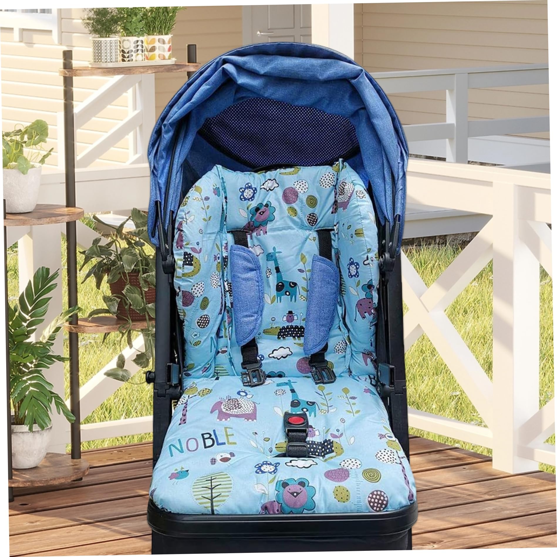 Coussin de Chaise Haute pour bébé, Coussin de Poussette épaississant avec Un Motif Animal Mignon, Tapis Chaise Haute résistant aux Taches pour l'enfant, siège à Manger