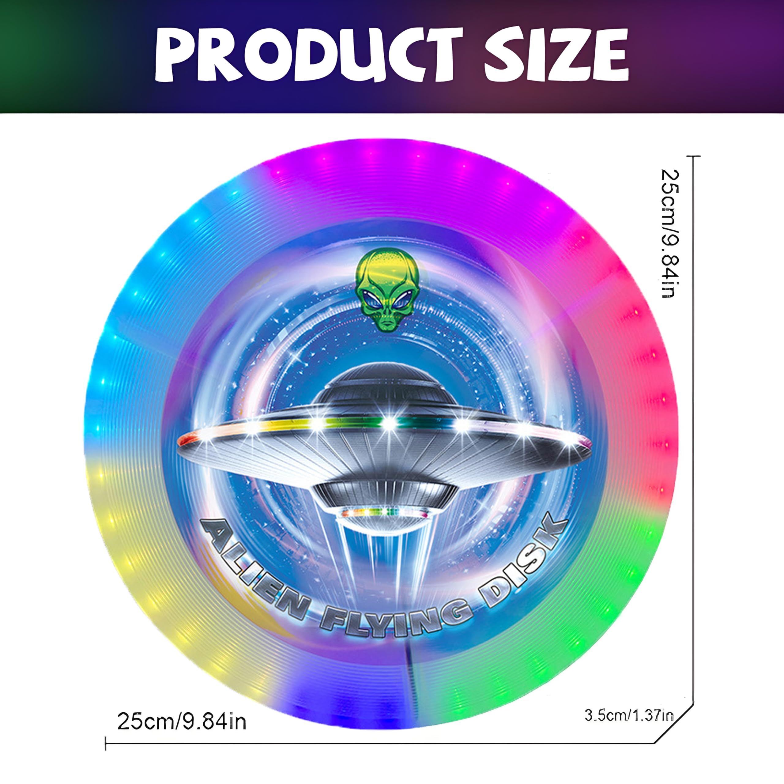 Modes d'éclairage LED Flying Disc - Disque de vol lumineux pour enfants et adultes