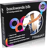 Vista 1 de FRAMAR Capas desechables para cortar el cabello, protege a los clientes, capas y sillas desechables para peluquería, capa de tinte para el cabello